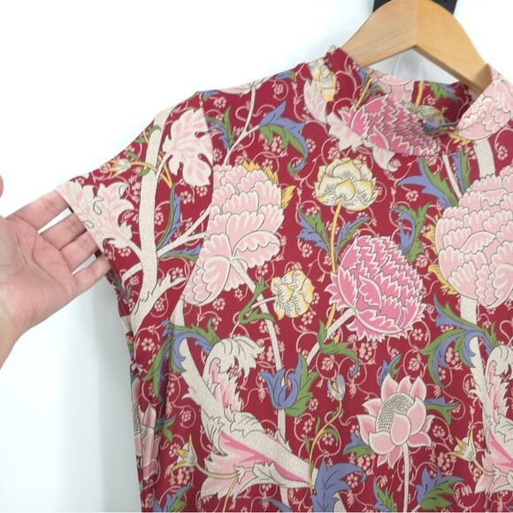 BlackMilk Cray High Neck Maxi Dress  Peonies Slinky Cap Sleeve Art To Wear - Picture 4 of 14